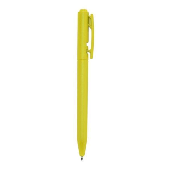 Caneta Plástica na cor Amrela
