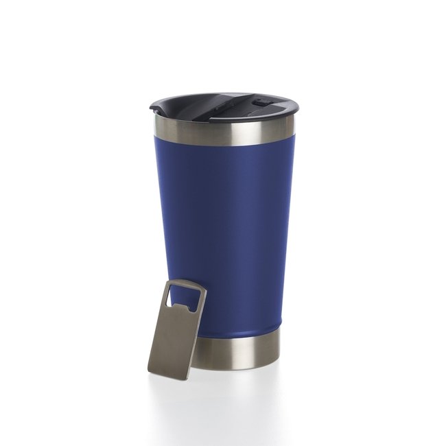 Copo-Termico-Azul-500ml-com-Abridor Copo Termico Azul 500ml com Abridor