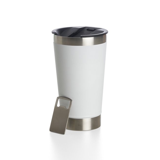 Copo-Termico-Branco-500ml-com-Abridor Copo Termico Branco 500ml com Abridor