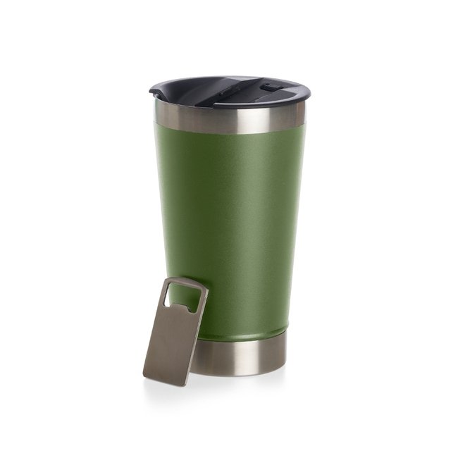 Copo-Termico-Verde-500ml-com-Abridor Copo Termico Verde 500ml com Abridor